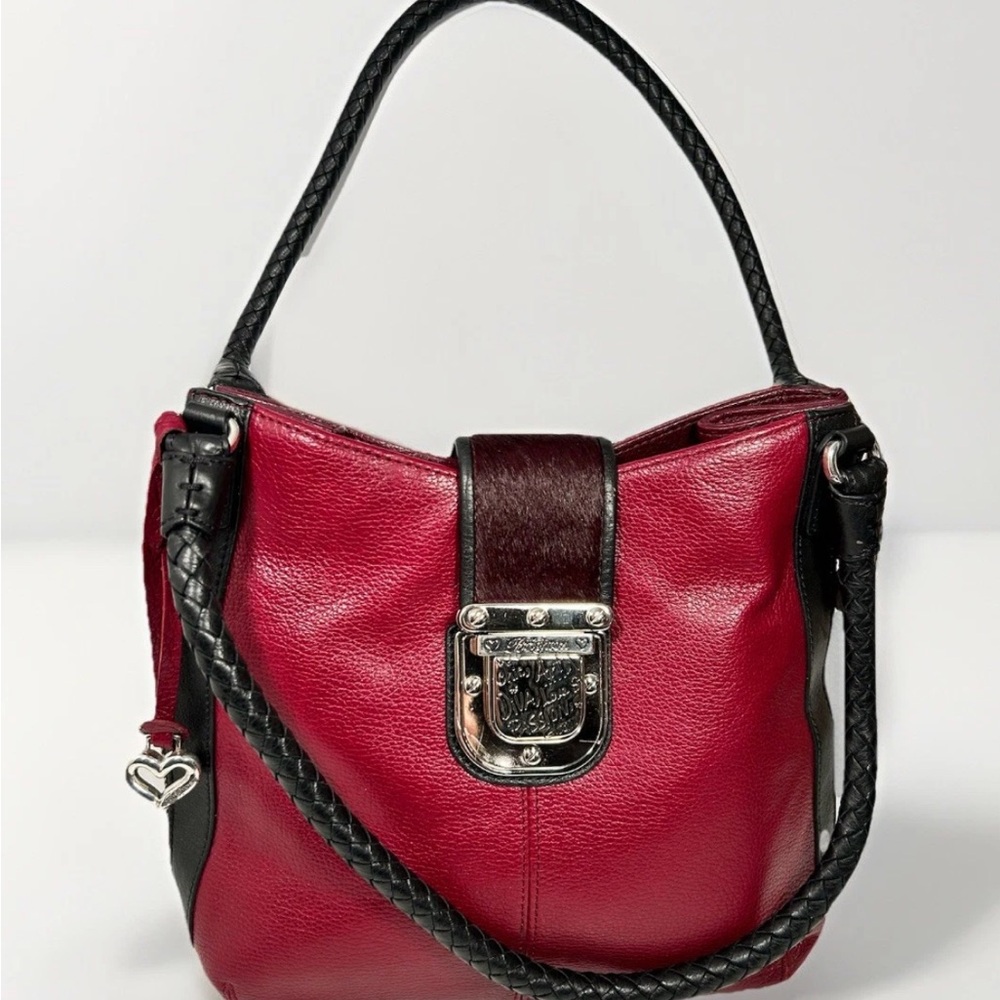 Brighton Dovima Red Leather Boho Purse/ Shoulderbag  Discontinued
